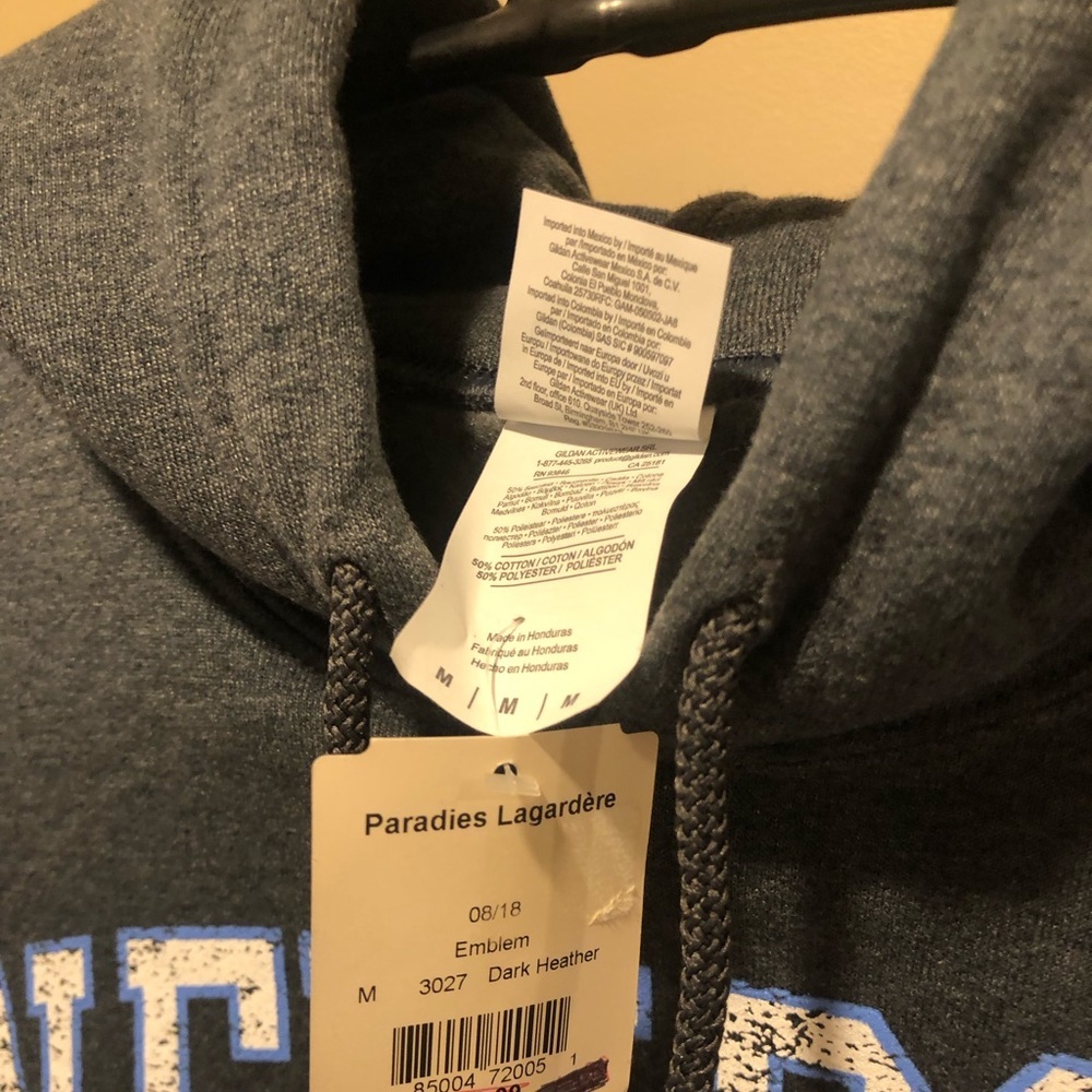 Newport RI dark Heather grey hooded sweatshirt Size M NWT - Picture 4 of 6
